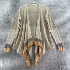 NC‎ Nice Connection Sweater EU34/US XS Beige Cashmere Blend Cardigan Open Front